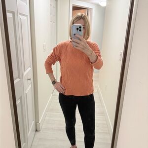 NWOT Lisa Bayne Casual Long Sleeve Orange Top
